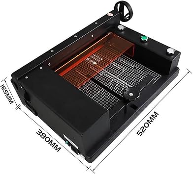 Electric Paper Cutter Heavy Duty Guillotine, 0-300mm Cutting Width, Ideal for Cardstock, Leather, Office, Home, School Use, Includes Gridlines for Precision