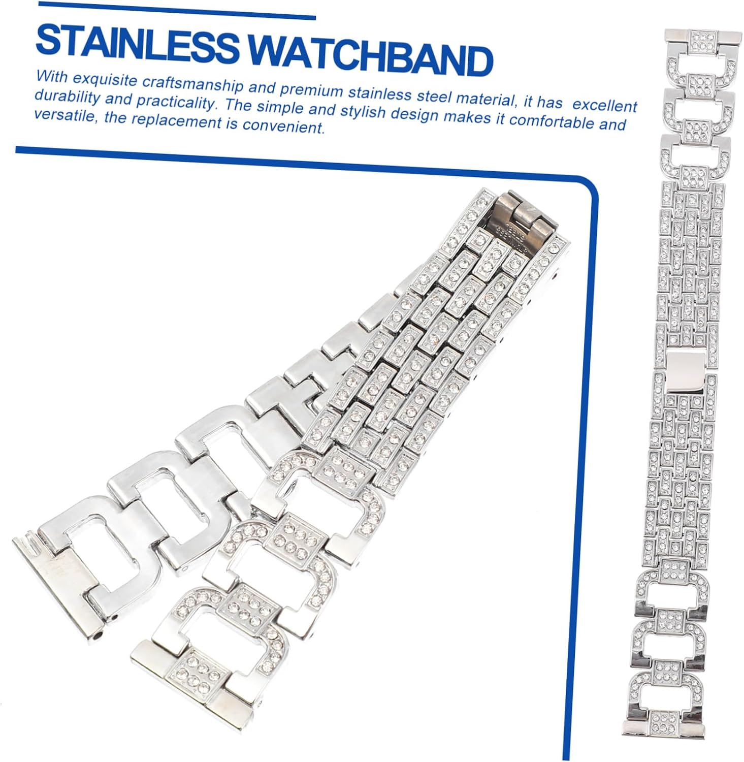BESPORTBLE 1pc Stylish Embedded Watchband for Watch Wrist Strap Easy Installation Durable Elegant Design