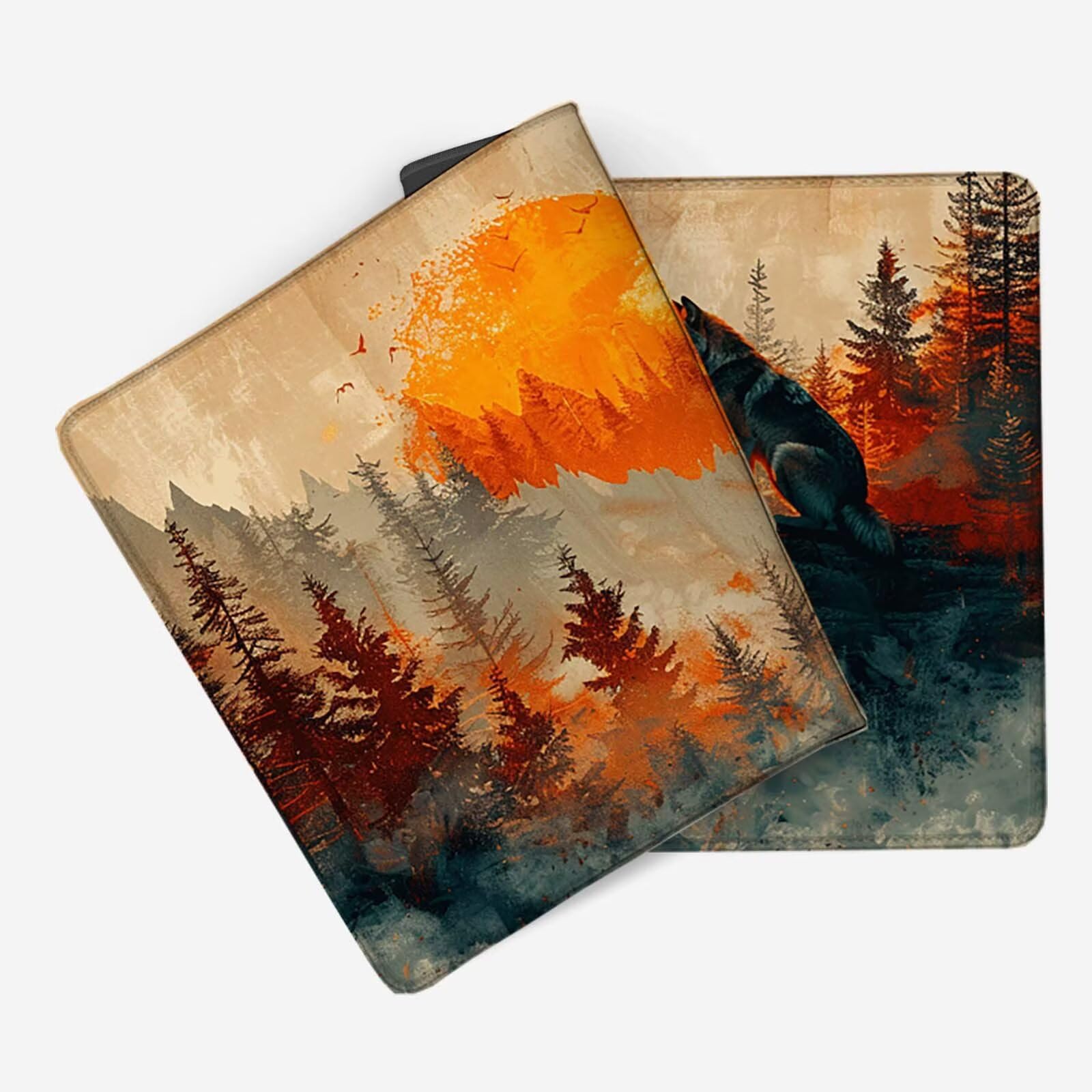 Selva Alfombrilla Ratón Lobo Alfombrilla Gaming XXL 1500 x 800mm, Impermeable Mouse Pad con Bordes Cosidos Tapete Escritorio con Base de Goma Antideslizante para Accesorios Gaming, Oficina -zzg25051Q
