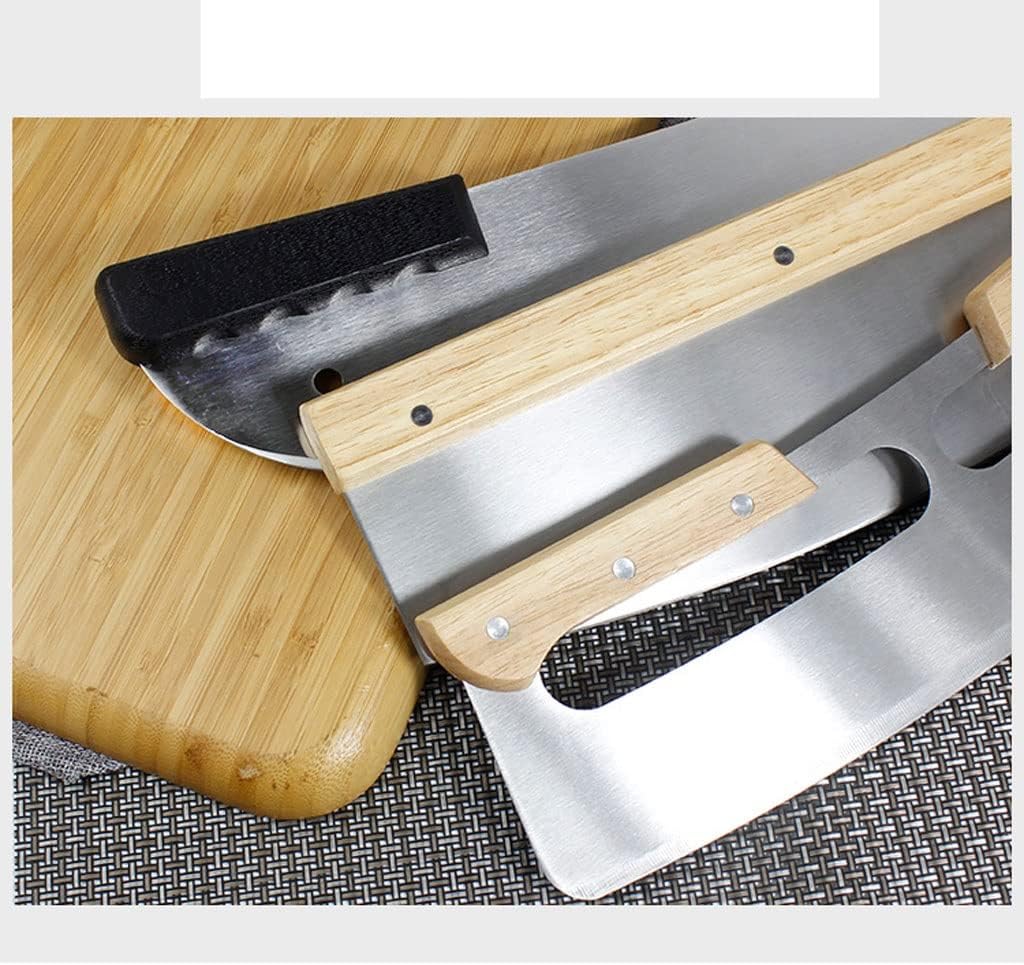 Pizza Cutter Pizza Cutter Thickened Stainless Steel Pizza Shaker Kitchen Tool Solid Wood Machete Pizza Cutter Pizza Slicer (Size : C)