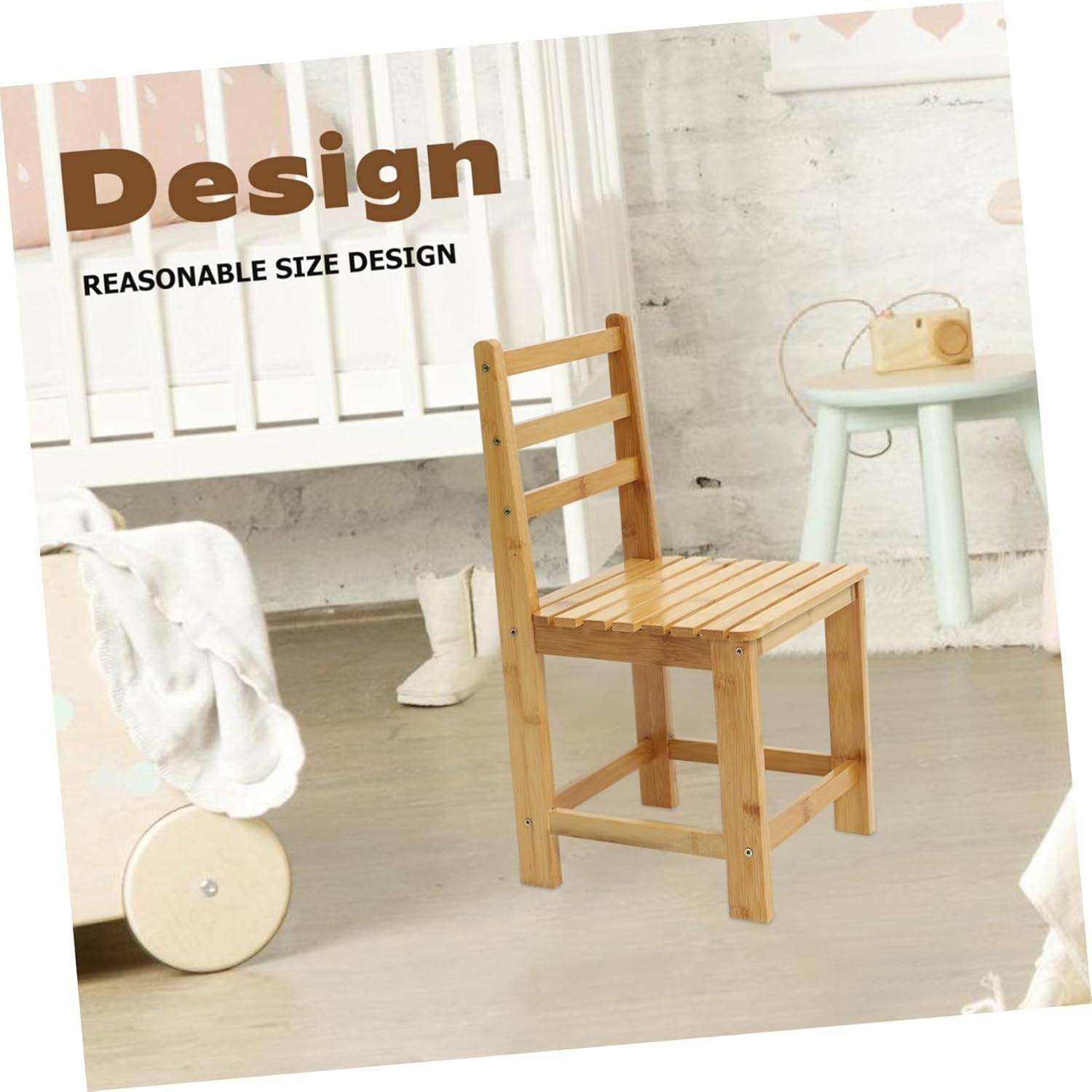 CHILDWEET Bamboo Shoes Changing Stool Compact Low Footstool for Home and Dorm Lightweight Non-Slip Design Sturdy and Stable for Daily Use Kitchen and Bathroom