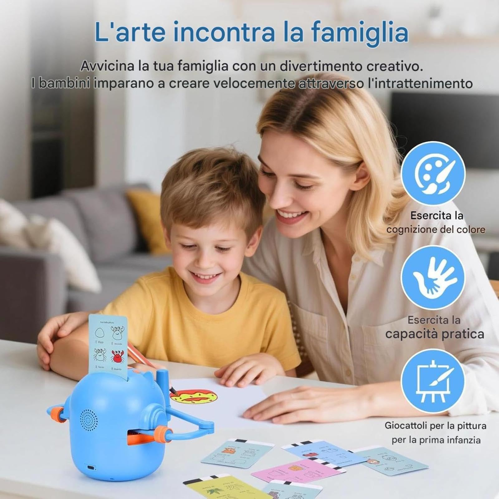 Generico Robot da disegno bambini- 100 carte Pittura intelligenterobots l'apprendimento e mestieri Giocattolo Macchina schizzi interattiva | Giocattolo STEM da disegno creativo
