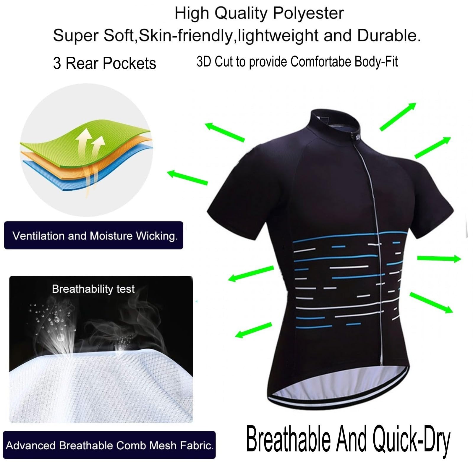 Maillot de Cyclisme à Manches Courtes pour Homme 2026 Pro Team, Maillot de Cyclisme Respirant, vêtements de Cyclisme à séchage Rapide