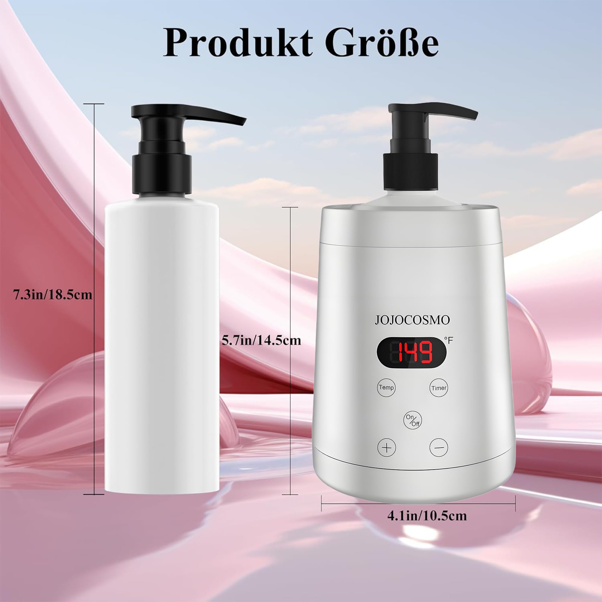Chauffe-huile de massage,Chauffe huile de massage avec deux distributeurs de bouteilles d'huile,Chauffe en continu de 0 à 65 °C,Chauffe bouteille de lotion pour les salons et les spas,Argent