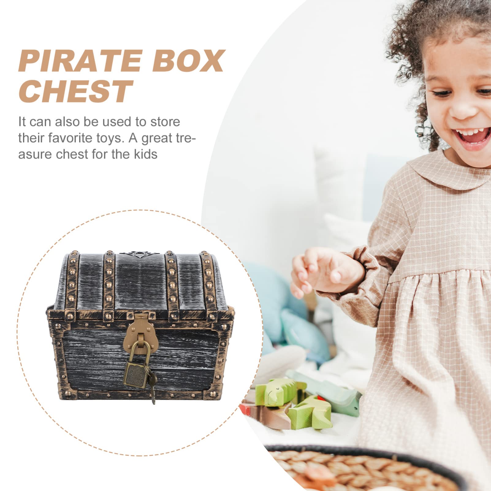 Amazon.com: OSKOE Pirate Treasure Chest Vintage Metal Treasure