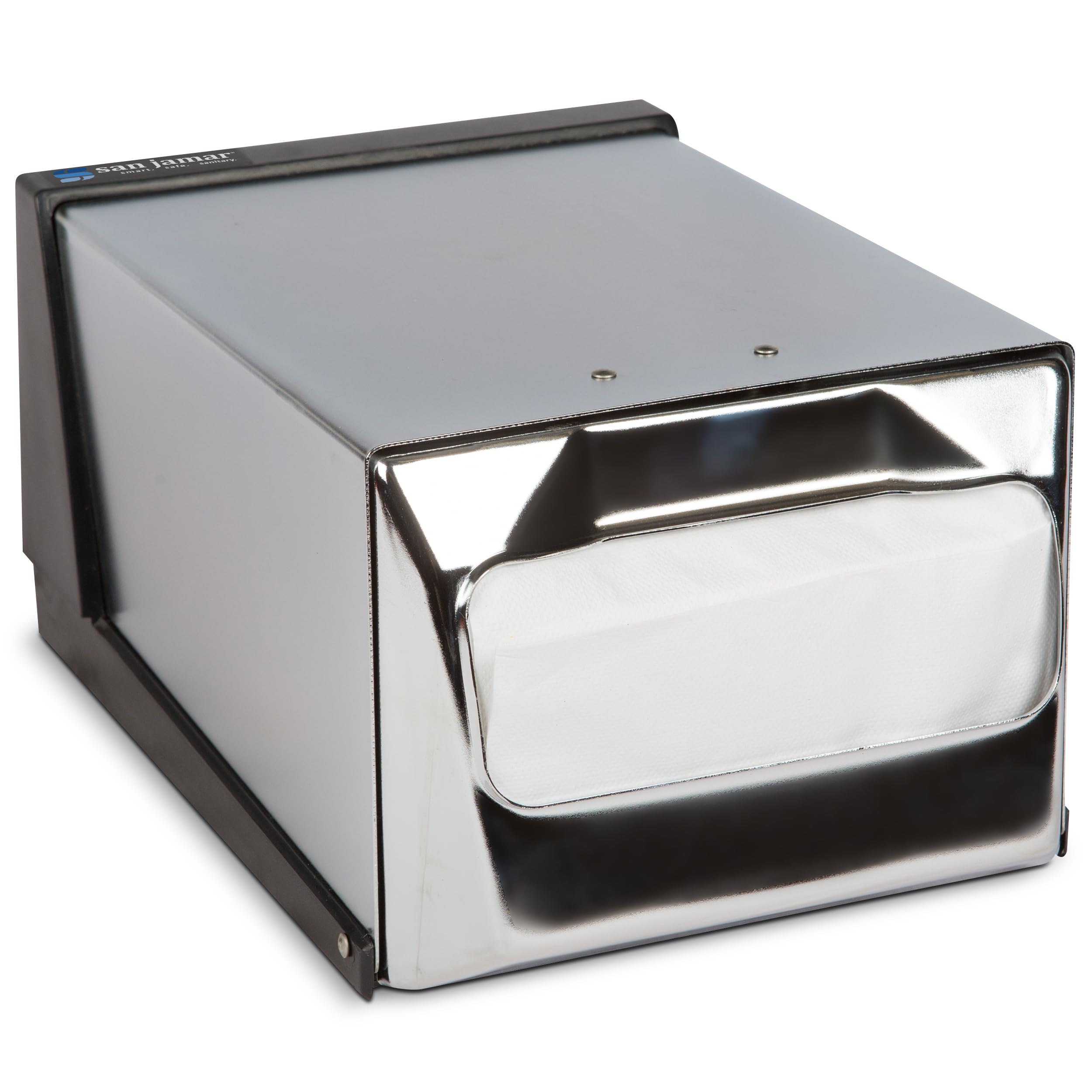 Fullfold Chrome Countertop Napkin Dispenser by San Jamar – Fullfold, Metal, Chrome, Model H3001XC