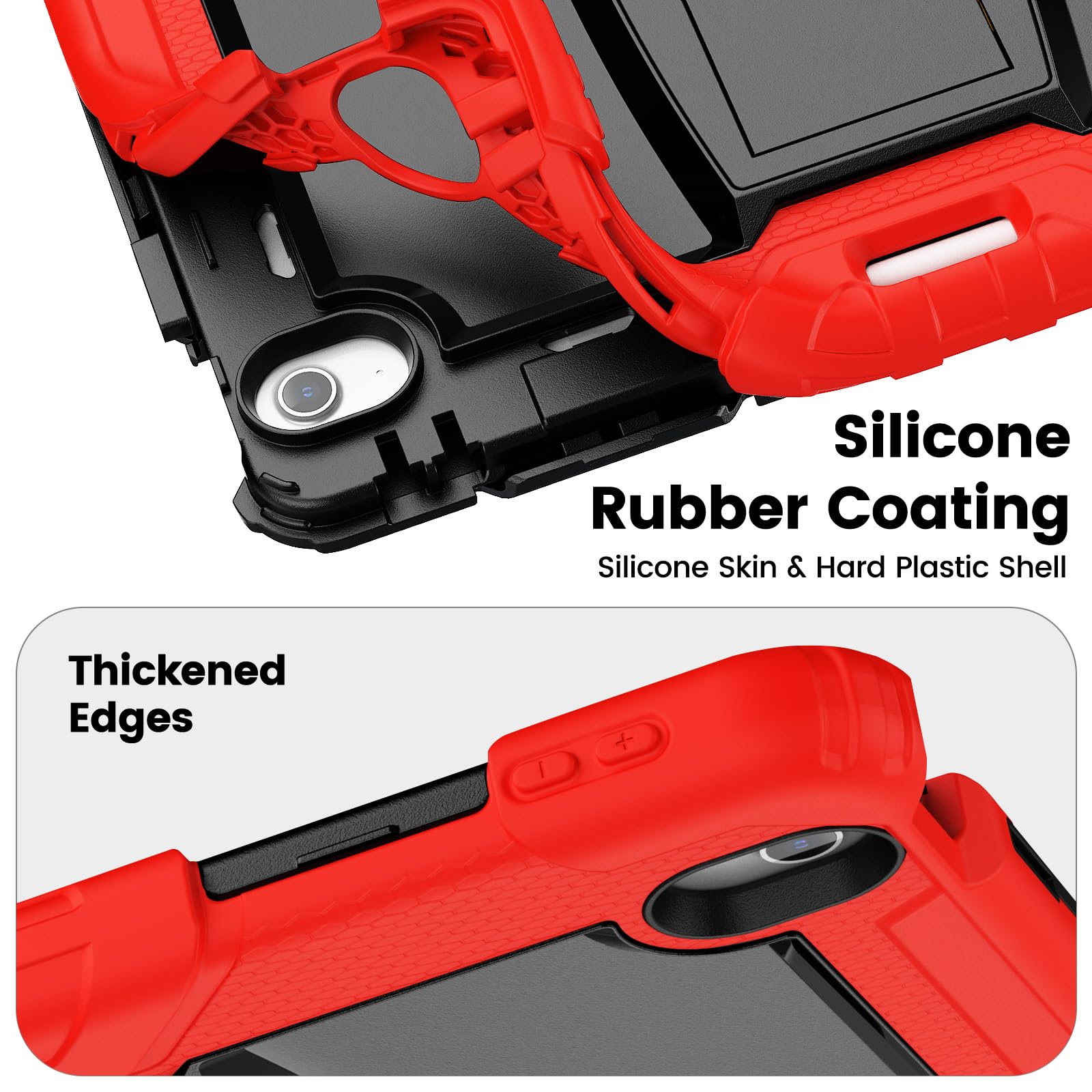 Étui avec protecteur d'écran pour iPad Air 13" M4/M3/M2 Rouge