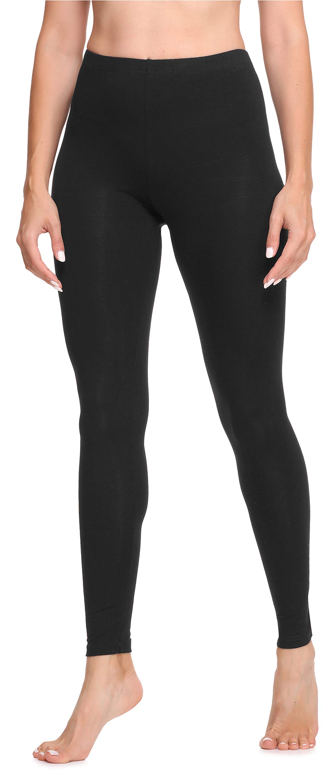 Ladeheid Leggings Damen aus Baumwolle Bequeme und Lange Leggins für Frauen für Frühling Sommer Herbst Winter Saison LA40-133