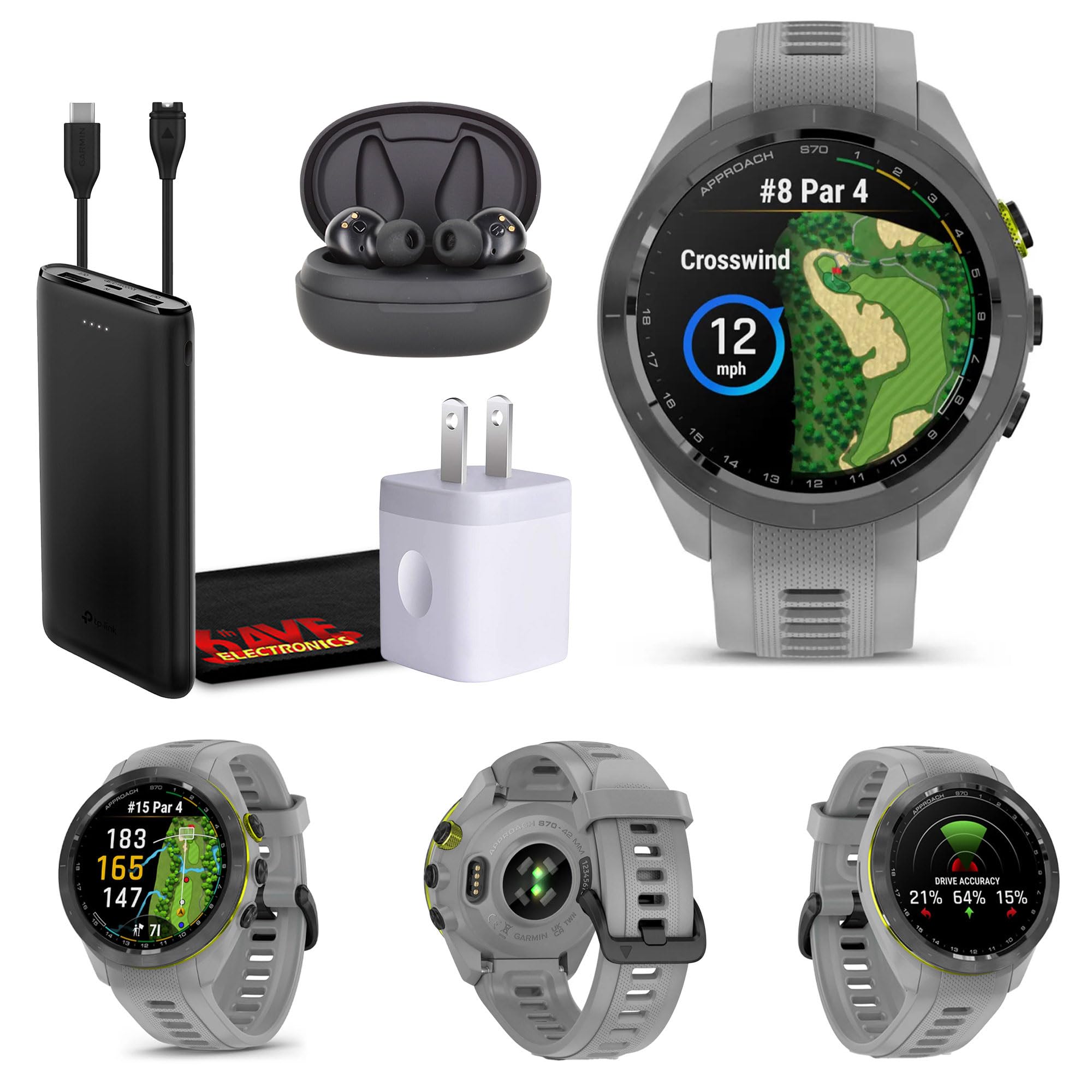 Amazon.com: Garmin Approach S70 42MM Gray- Fitness Tracker Golf 