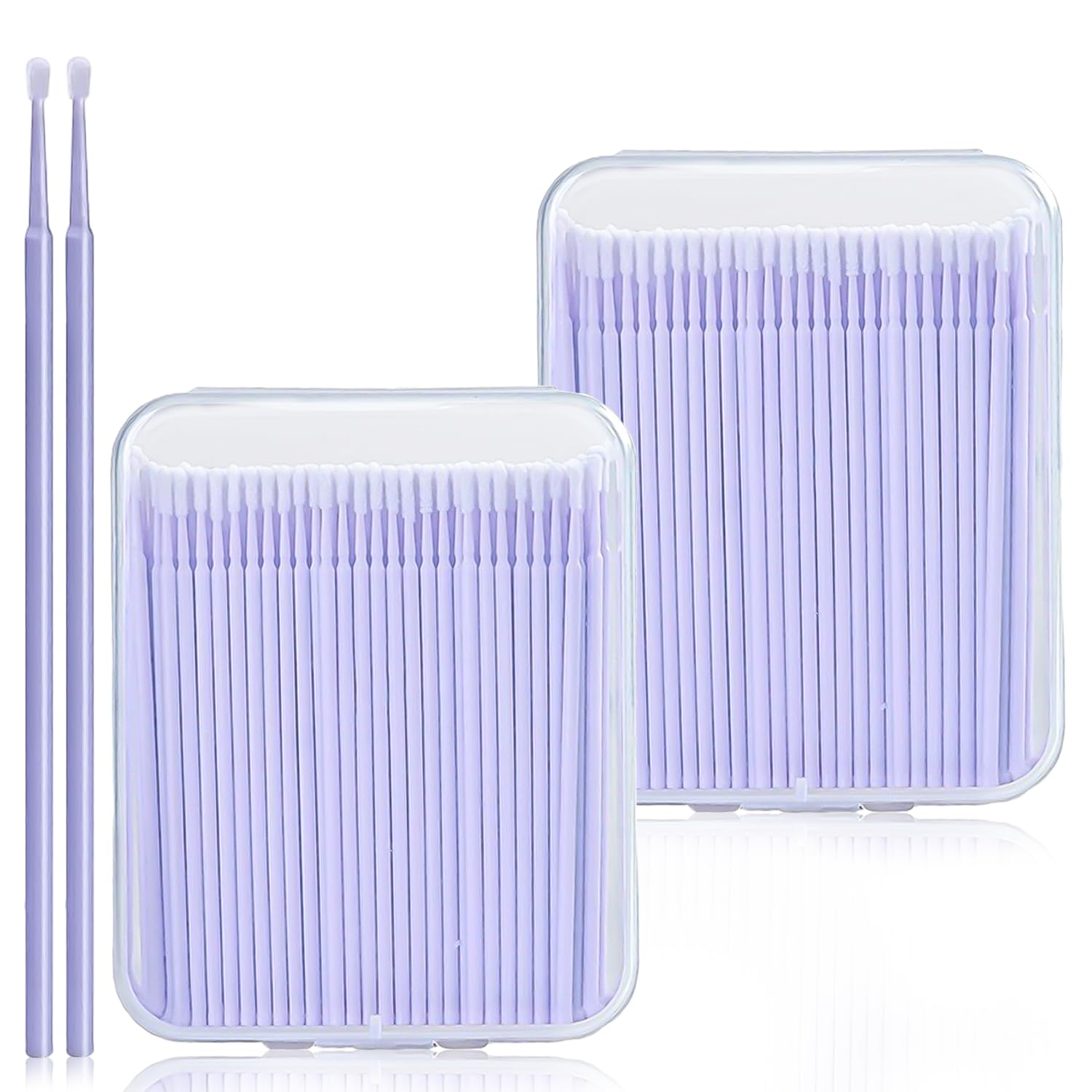 400 Pezzi Microbrush Micro Applicatori Ciglia Microbrush, Applicatore Mascara, Pennelli Applicatori per Ciglia, Pennelli Applicatori, Precisi per Estensioni(Morado)