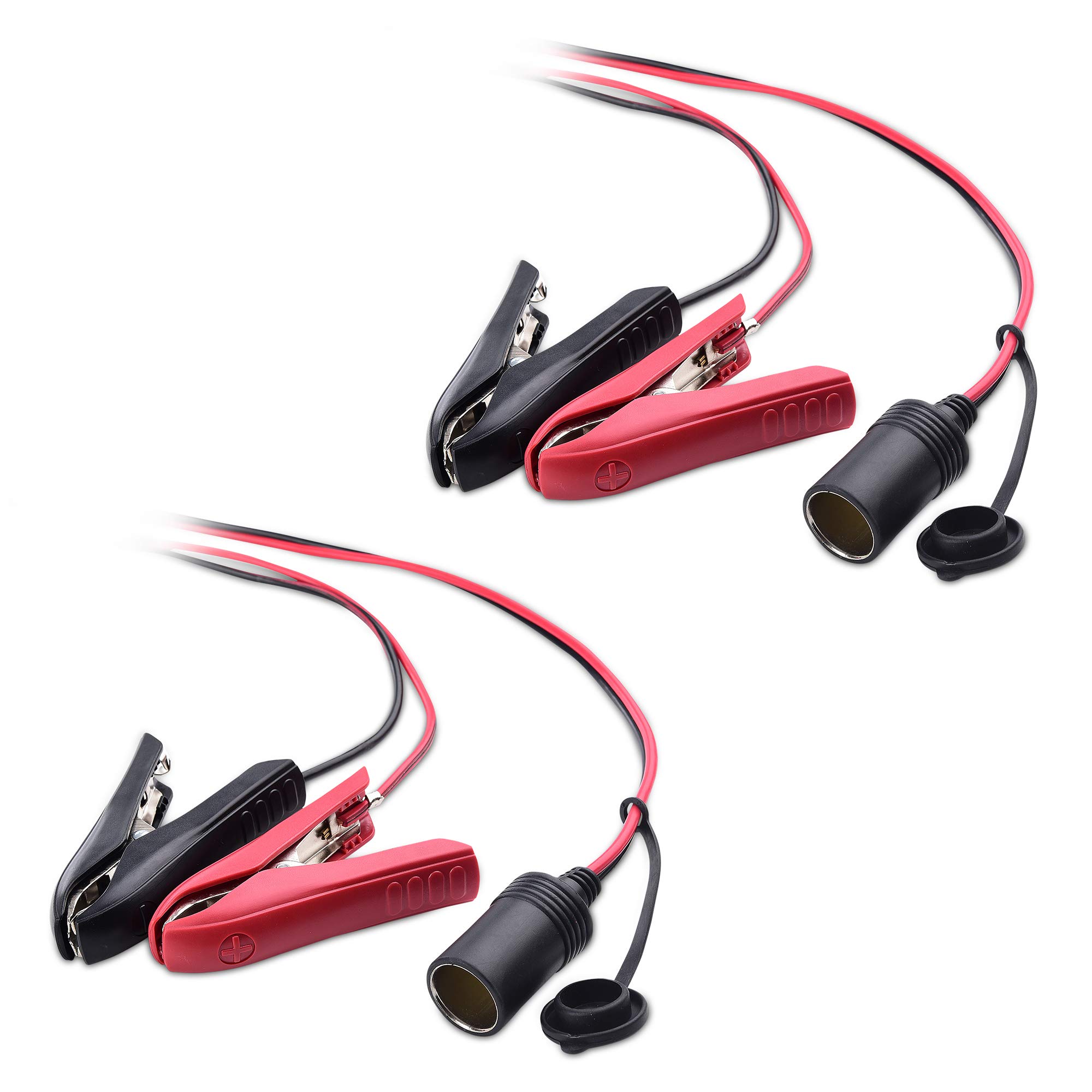 Cable Matters 2 Pack 12v Car Battery To Car Power Adapter Plug Socket Cord With 15a Fuse Black And Red Battery Clamps To Cla Socket 15 Feet Buy Online In Aruba At