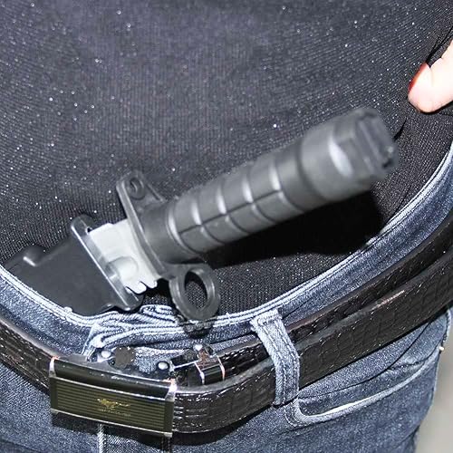 Miniatura 7 de Zonzxcv Cuchillo de utilería de juguete para niños, cuchillo falso seguro para fiesta de Halloween, 10 pulgadas (negro con vaina)