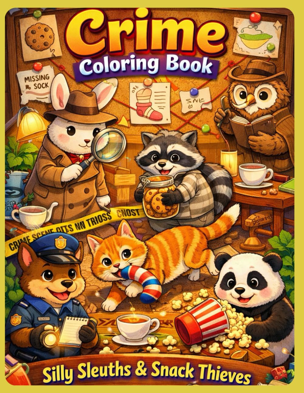 Cozy Crime Moments: Cute and Funny Parody Coloring Book for Adults Silly Sleuths & Snack Thieves: Cute Animal Mystery Coloring Book for Adults A Cozy Crime Parody Coloring Book (Adult Humor)