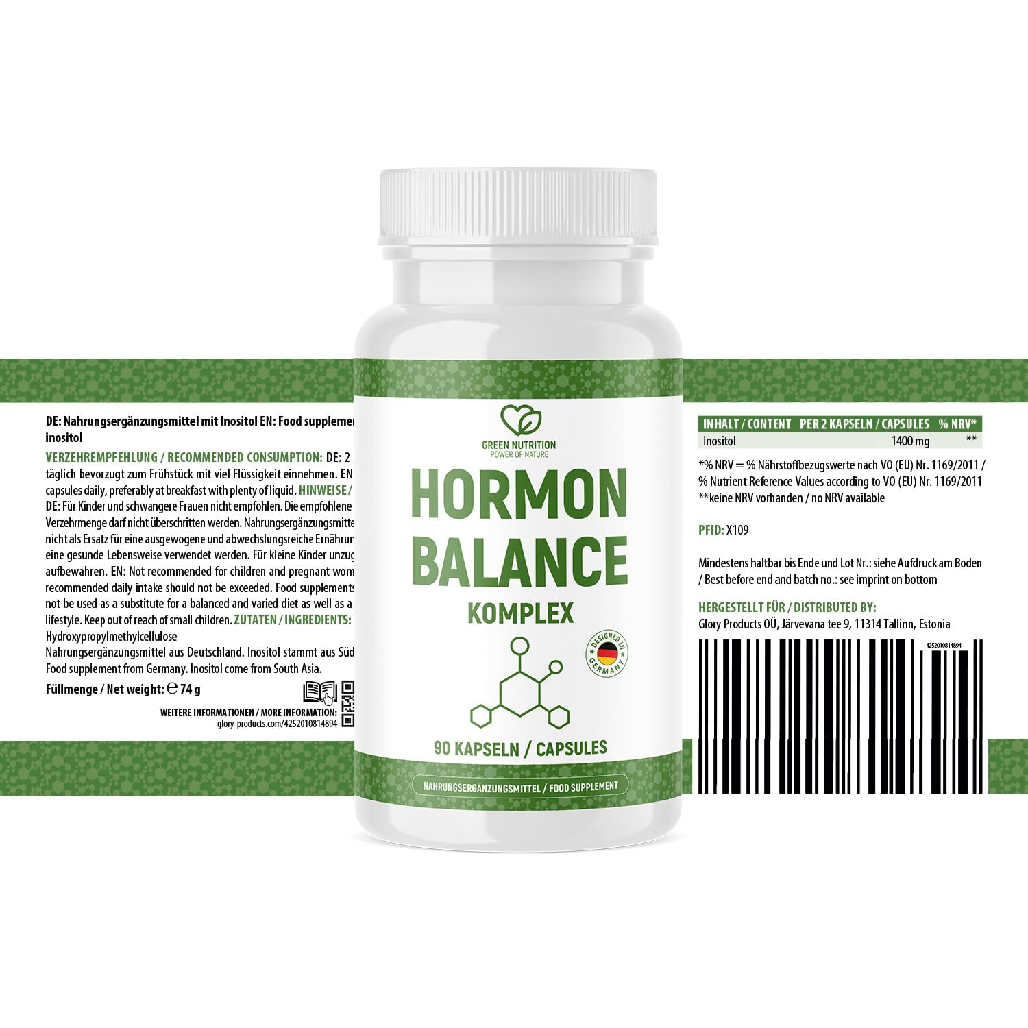 Hormonbalance Komplex Kapseln | Für deine körperliche Balance | Top Qualität und Reinheit | 90 Kapseln | 1x