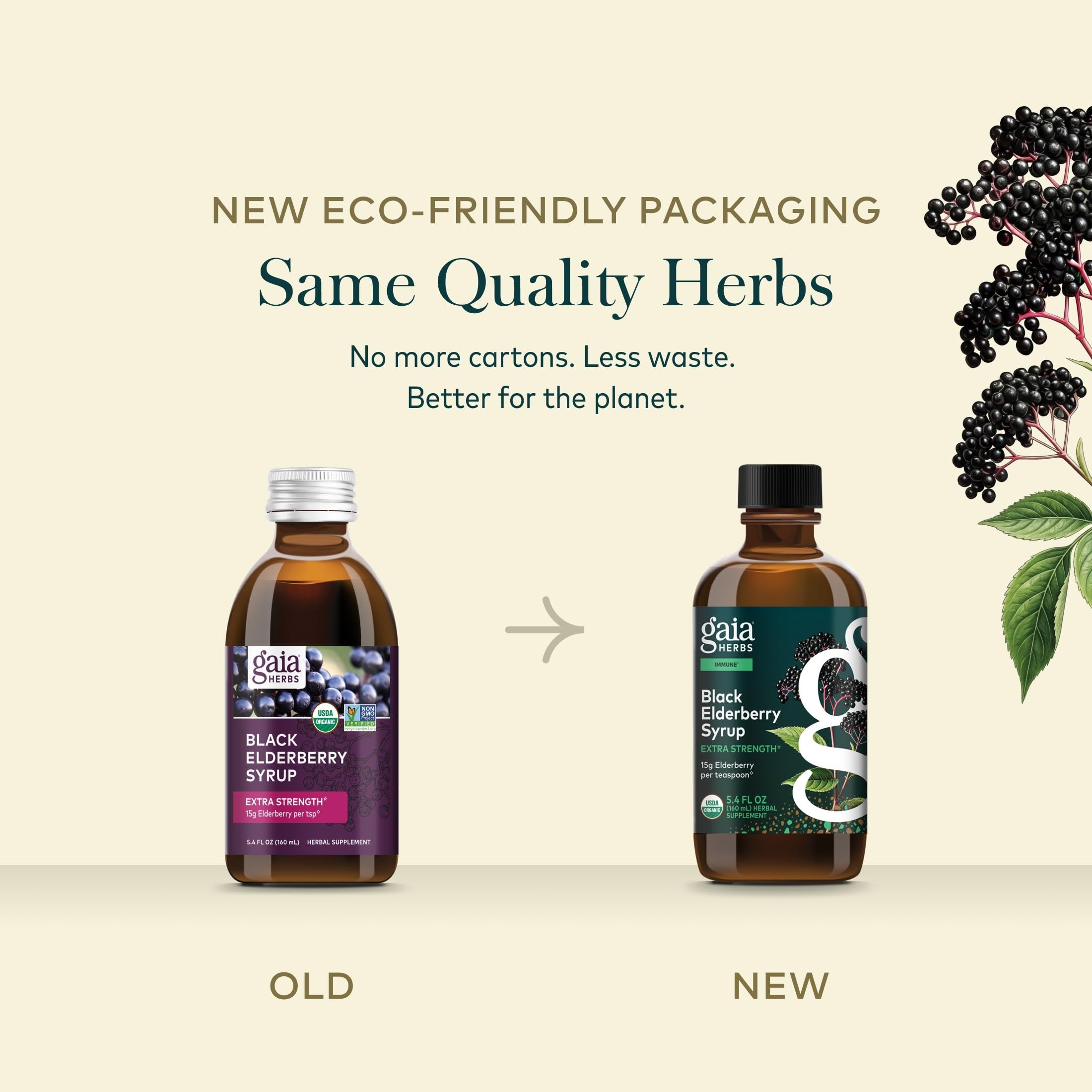 Gaia Herbs Black Elderberry Syrup, 5.4 Fl Oz, About 32 to 128 Servings — Amazon image 7