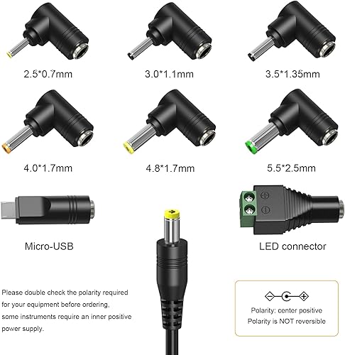 Miniatura 4 de Powseed 36W 3V 4.5V 5V 6V 7.5V 9V 12V 3A DC Cable de fuente de alimentación con cargador de pared USB 5V 2A 10W para teléfono cámara de seguridad