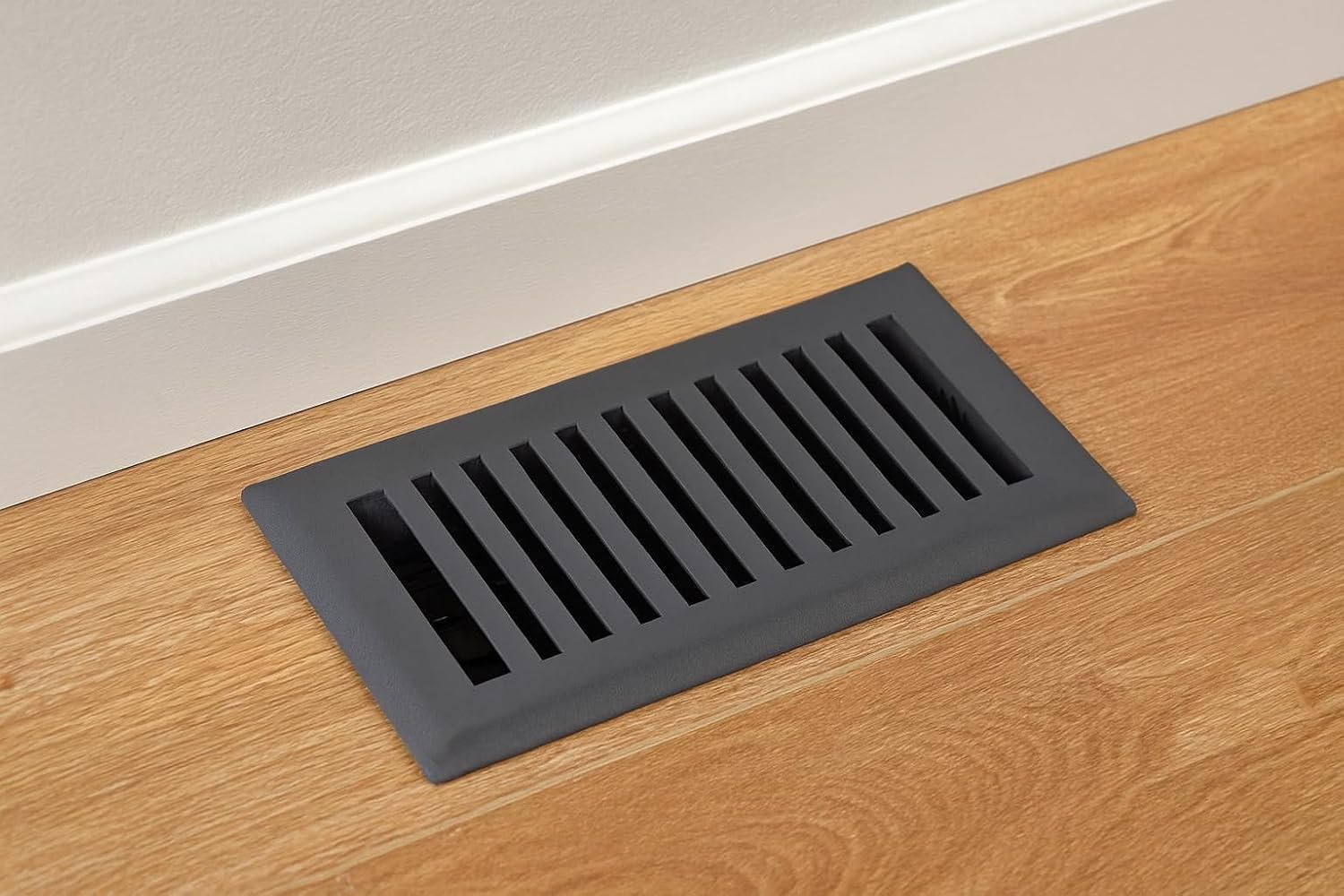 4" x 10" Contemporary Design Steel Floor Register in Granite Grey Finish for Floor - Decorative Air Vent Covers- Floor Register 4 x 10 (Case of 4)