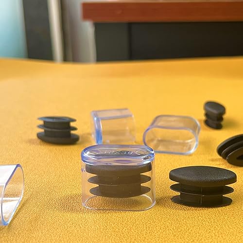 Miniatura 4 de Almohadillas ovaladas para muebles de 0.591 in x 1.181 in, tapas de silicona para patas de silla, tapas ovaladas para extremos de silla, tapón de