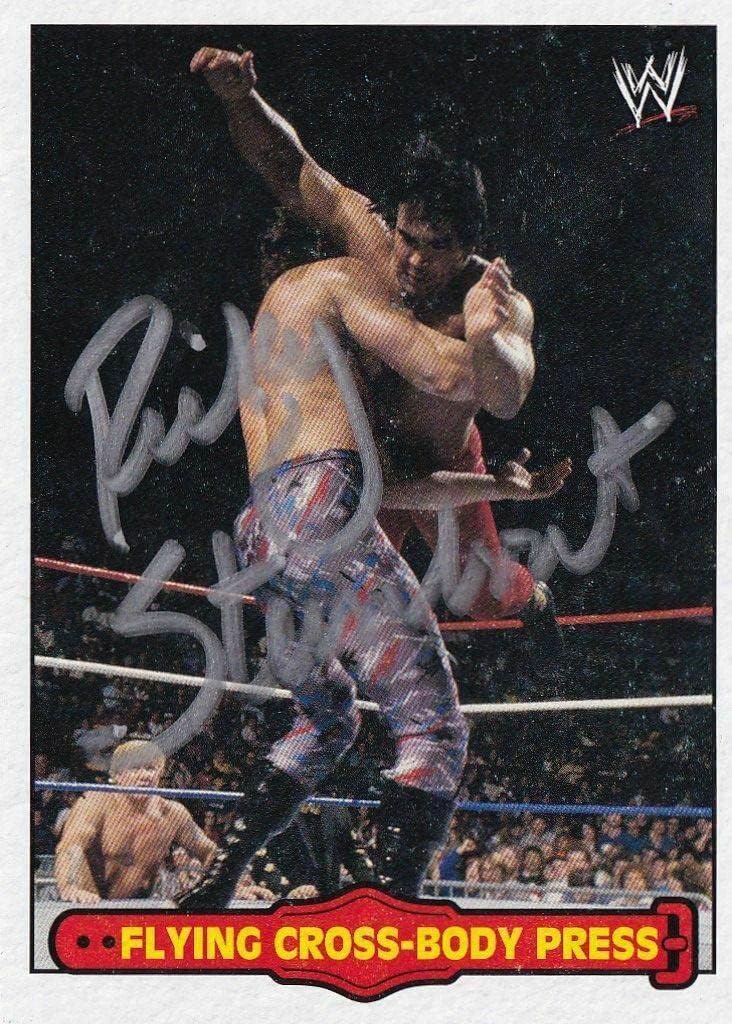 Ricky Steamboat Signed 2012 Topps Heritage WWE Ringside Action Card 16 Autograph Autographed