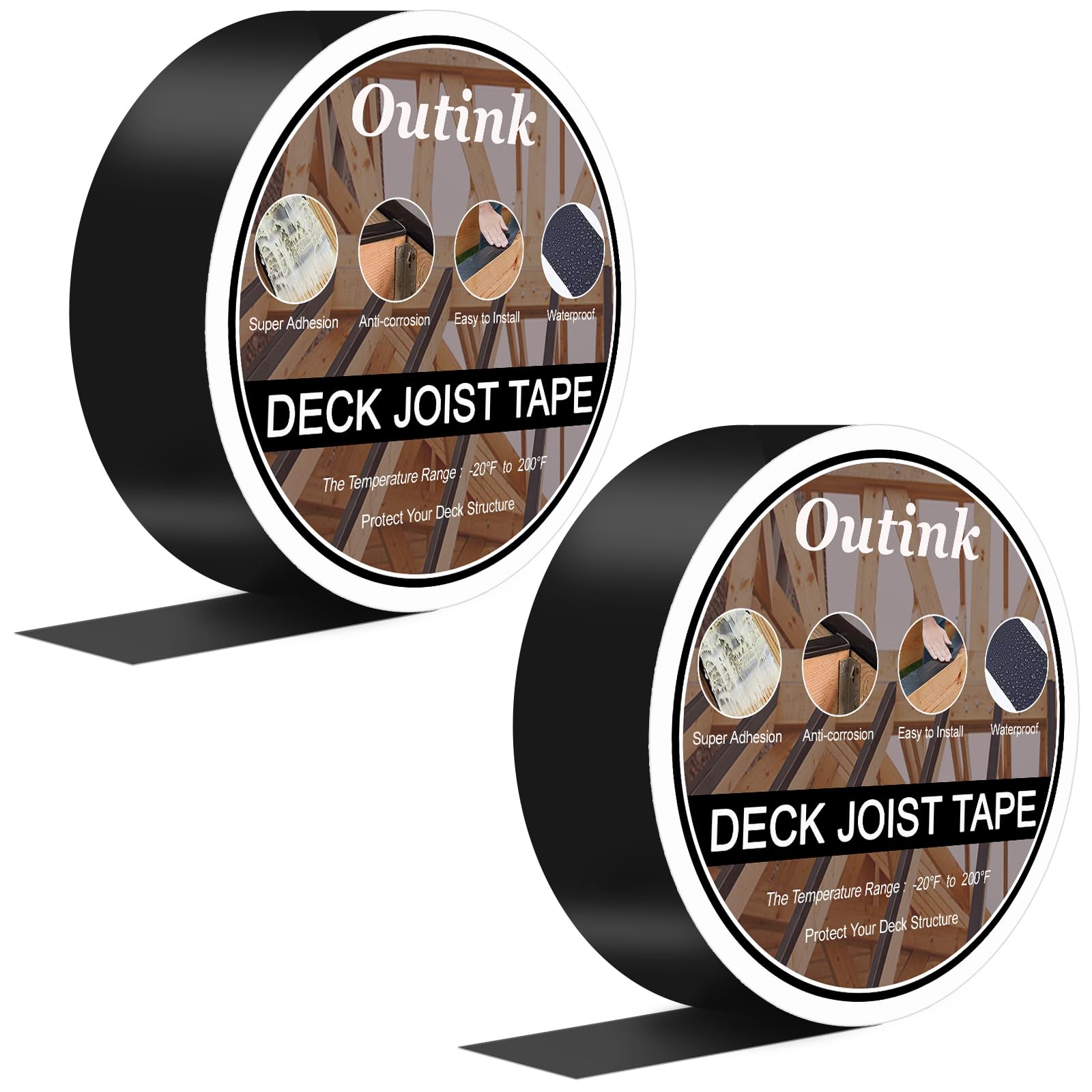Buy Deck Joist Tape 2" x50', 2 Rolls Butyl Joist Tape for Decking