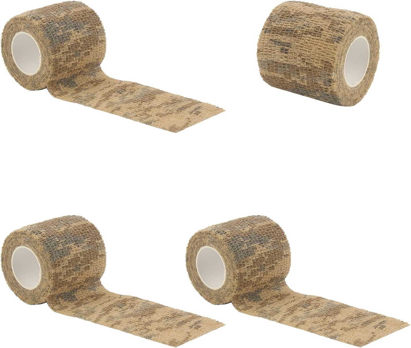 BOROLA Self-Adhesive Protective Camouflage Tape Cling Scope Wrap Military Camo Stretch Bandage for Gun Rifle Shotgun Camping Hunting