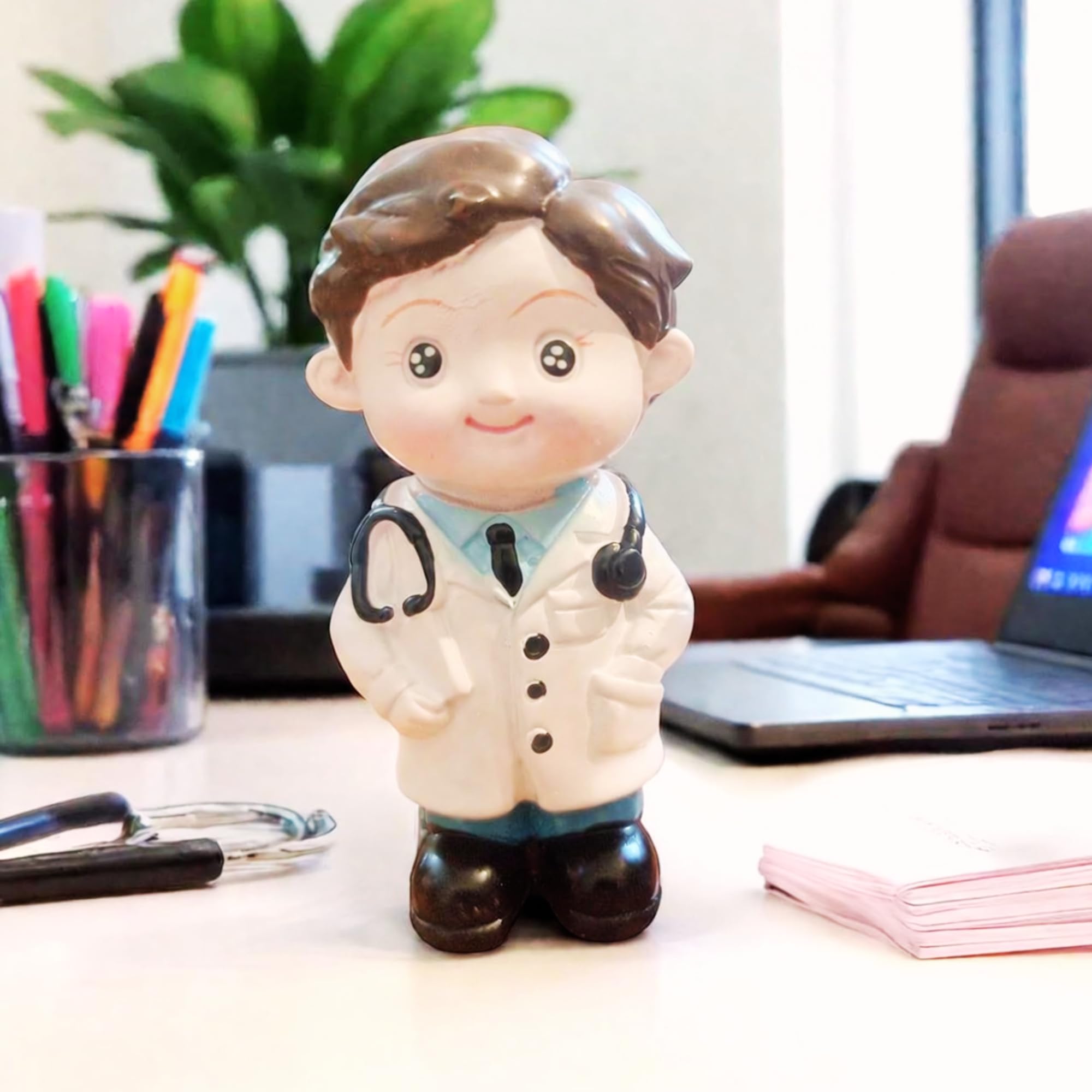 Yourkarts Small PVC Doctors Figures for Office Desk, Car Dashboard & Home Décor | Realistic Male Doctor Miniature Model | Medical Theme Decoration for Car | car Accessories 2025-image-45