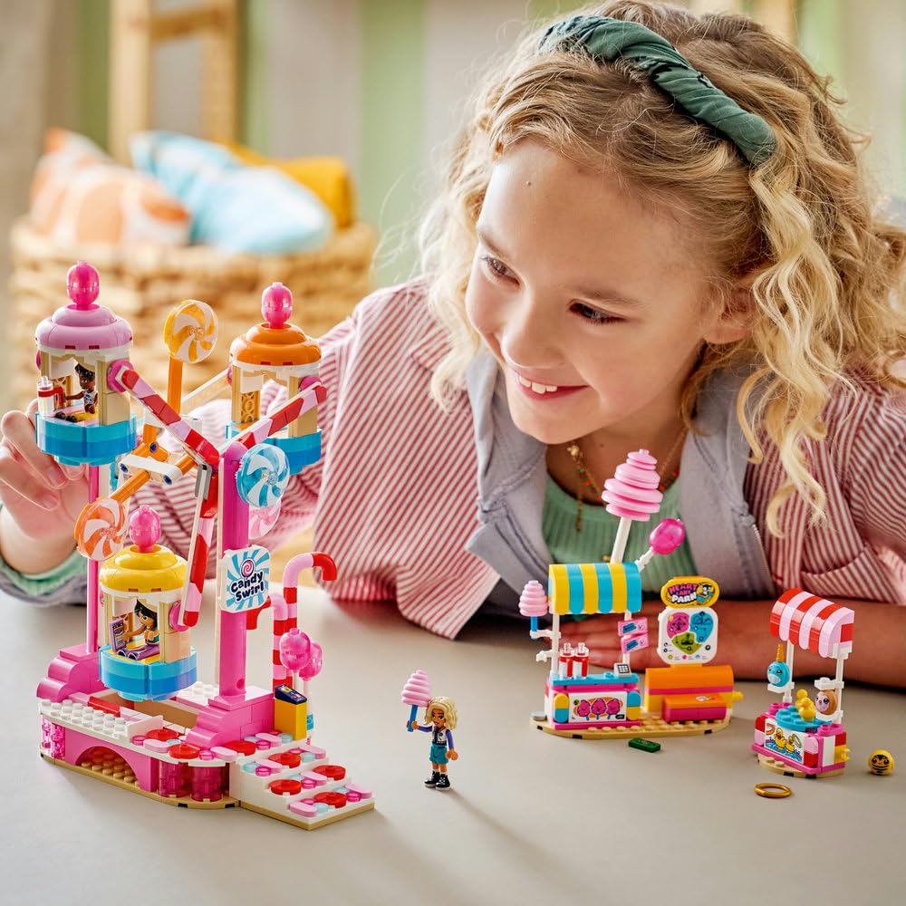 LEGO Friends Cukierkowo-babeczkowy diabelski młyn 42700 | Diabelski młyn, zestaw z parkiem rozrywki, prezent dla dziewczynki i chłopca 7+, 602 elementy