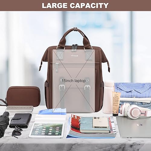 Miniatura 3 de LOVEVOOK - Mochila para laptop, para viaje de trabajo, bolso de enfermera, profesor, médico, viajero, para computadora de negocios, mochila