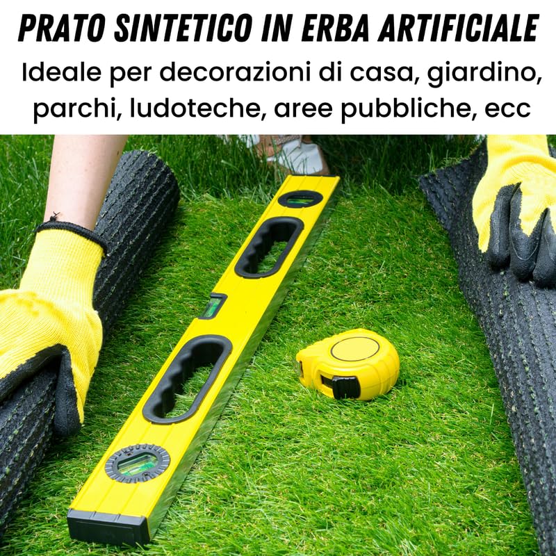 ITALFROM - Prato Sintetico da Esterno Drenante (20 mm) Erba Sintetica per Esterno, Erba Finta Terrazzo, Erba Artificiale per Giardino, Balcone, Piscina, Resistente, Tappeto Erba Sintetica (2x5m)