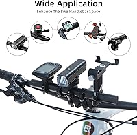 Vista 6 de ROCKBROS Extensor de manillar de bicicleta, soporte doble para manillar de bicicleta, extensión de manillar de bicicleta, ligero y duradero