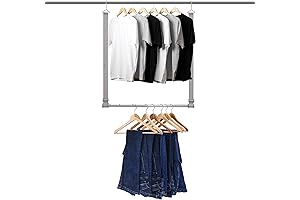 Double Hanging Closet Rod: Extendable, Adjustable Storage Solution for Space-Saving