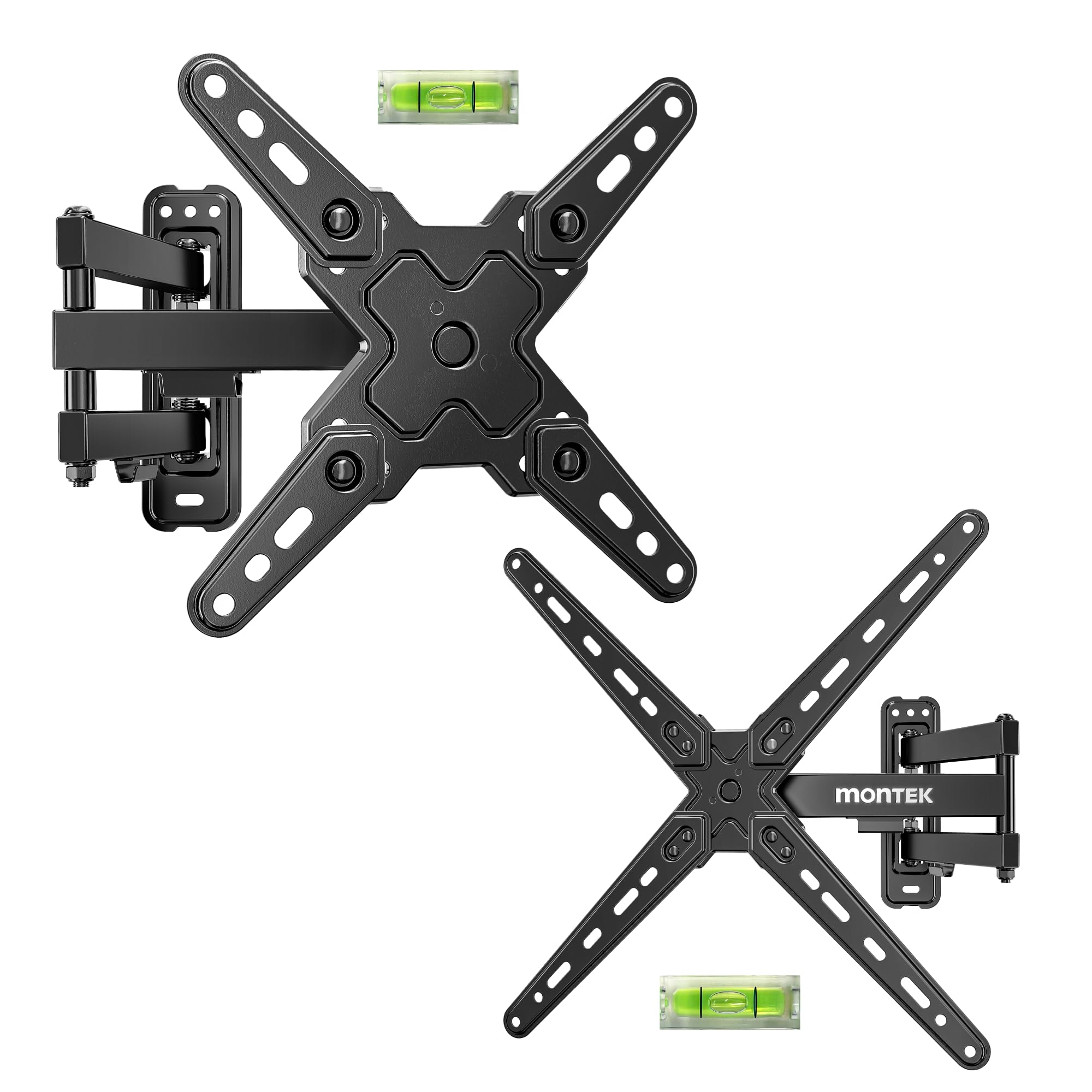 monTEK Full Motion TV Wall Mount Bracket for LED LCD Flat Screen TVs & Monitors, Swivel Tilt Extension Rotation with Articulating Arms, for 13-43 Inch & 13-55 Inch