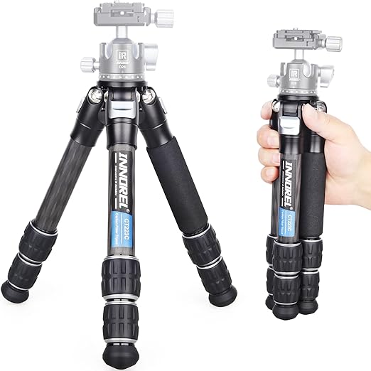 INNOREL 10Layer Carbon Fiber Mini Tripod CT223C Desktop Tripod with