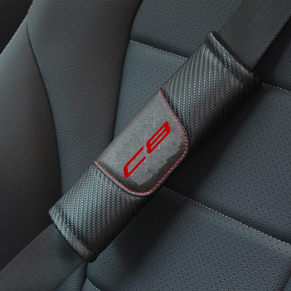 Leossto Seat Belt Pads for Chevrolet Corvette C8 2020 2021