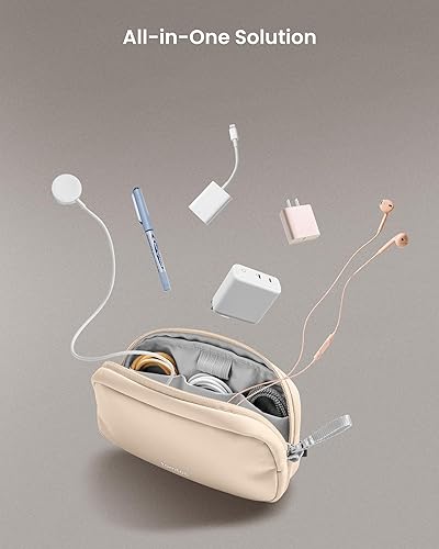 Vista 166 de tomtoc Estuche organizador de accesorios de viaje para electrónicos y cables, para teléfono, Airpods, unidad USB y artículos diarios y esenciales