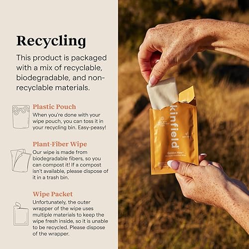 Miniatura 6 de Kinfield Golden Hour Wipes - Repelente de insectos natural de larga duración para aventuras al aire libre y uso en interiores, aprobado por la TSA,
