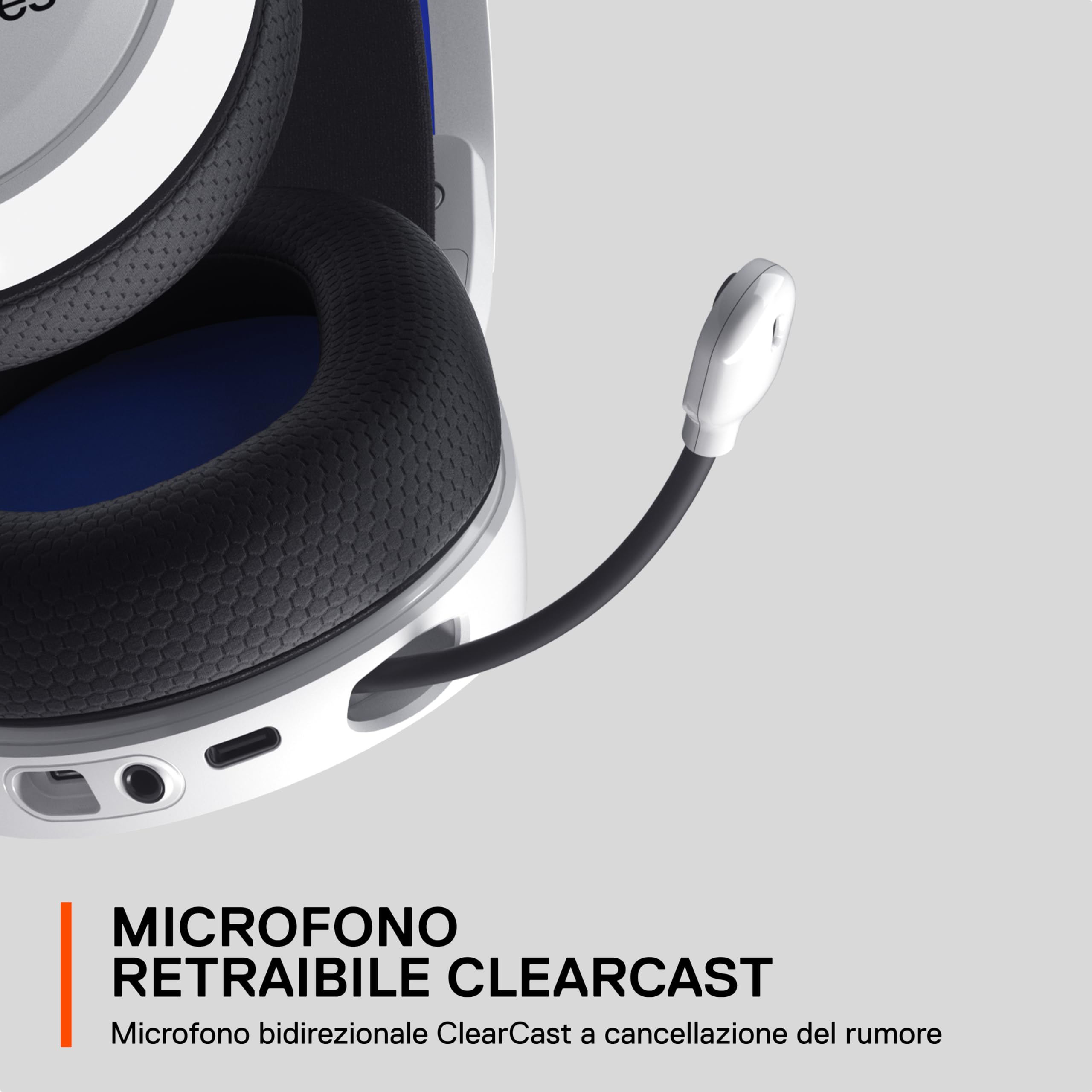 SteelSeries Arctis 7P+ - Wireless Cuffie da gaming - 2.4 GHz senza perdite - 30 ore di durata della batteria - Per PS5, PS4, PC, Mac, Android e Switch - Bianco