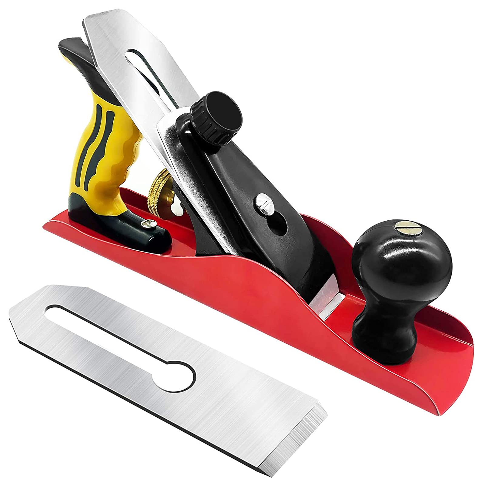 Pialla Manuale, pialla Strumenti per la Lavorazione del Legno Controllo Regolabile La profondità, Pialla per Legno da 9,2 Pollici 2 Pollici Cutter/ 2 Lame