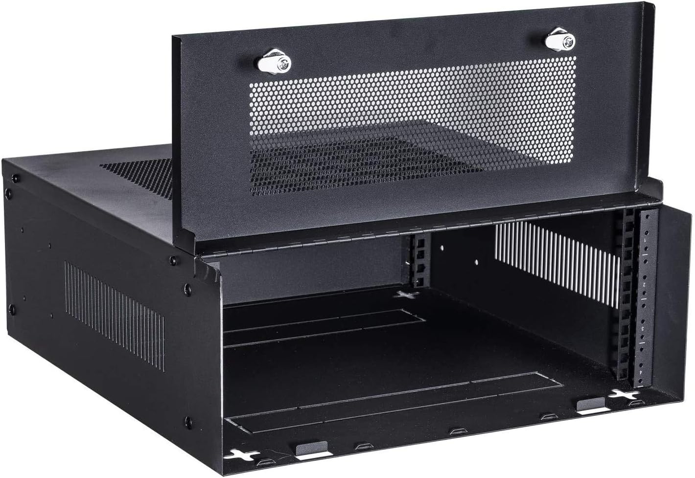 Kenuco Heavy Duty 16 Gauge DVR Security Lockbox (Black Grid 17.5'' x 13.4'' x 7'')