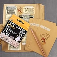 Vista 4 de Lineco, cinta de reparación de documentos de archivo, 2,5 cm x 30 m, sin ácidos y translúcida, para reparación de documentos en papel, libros