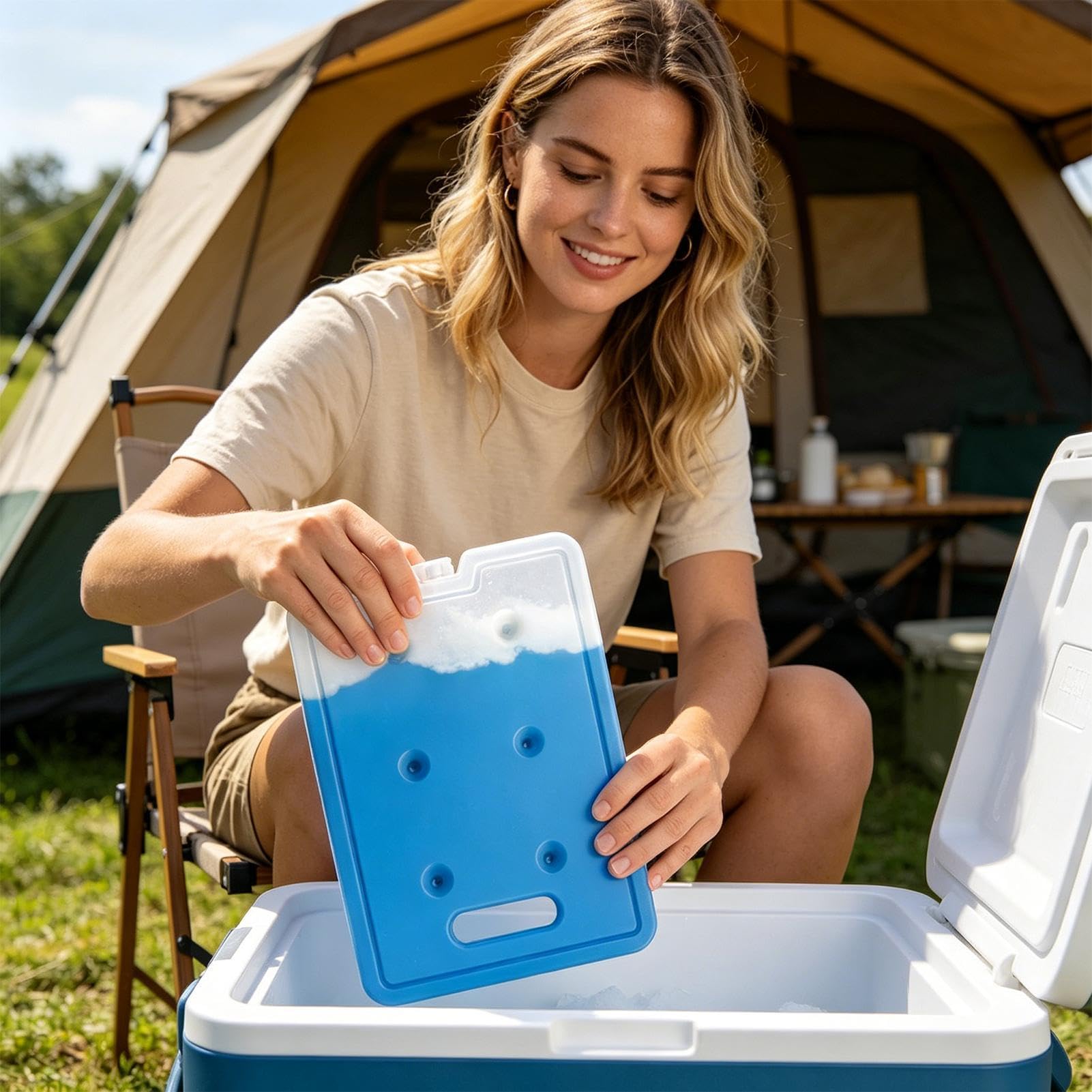 Kühlakkus für Lunchboxen Mit Tragegriff, wiederverwendbar, tragbar, | Kühlpacks Für Die Lunchbox Kühlschrank, Haushalt, Unterwegs, Picknick, Campingausflug, Wanderungen Und Zum