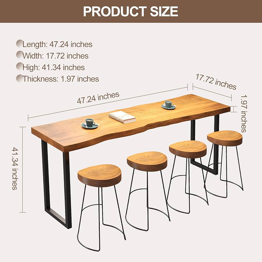 BAR COUNTER TABLE SMBT×NTF Amazon.com: 47.24 In Bar Table,Counter Height Pub Table with