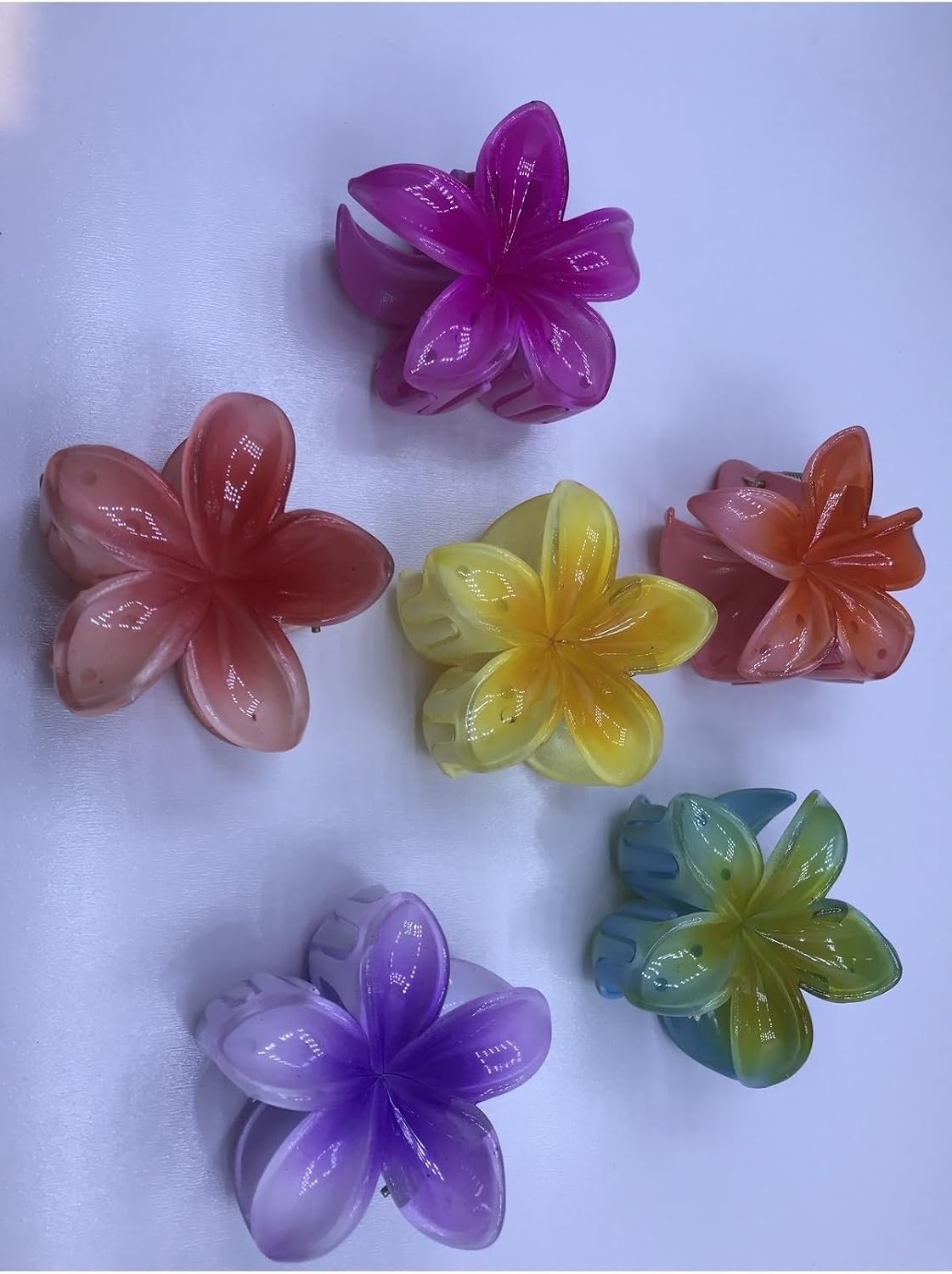 Pembe Lotus Çiçek Parlak Akrilik Kadın Mandal Toka, TYBIUDC0KIF4AHV491
