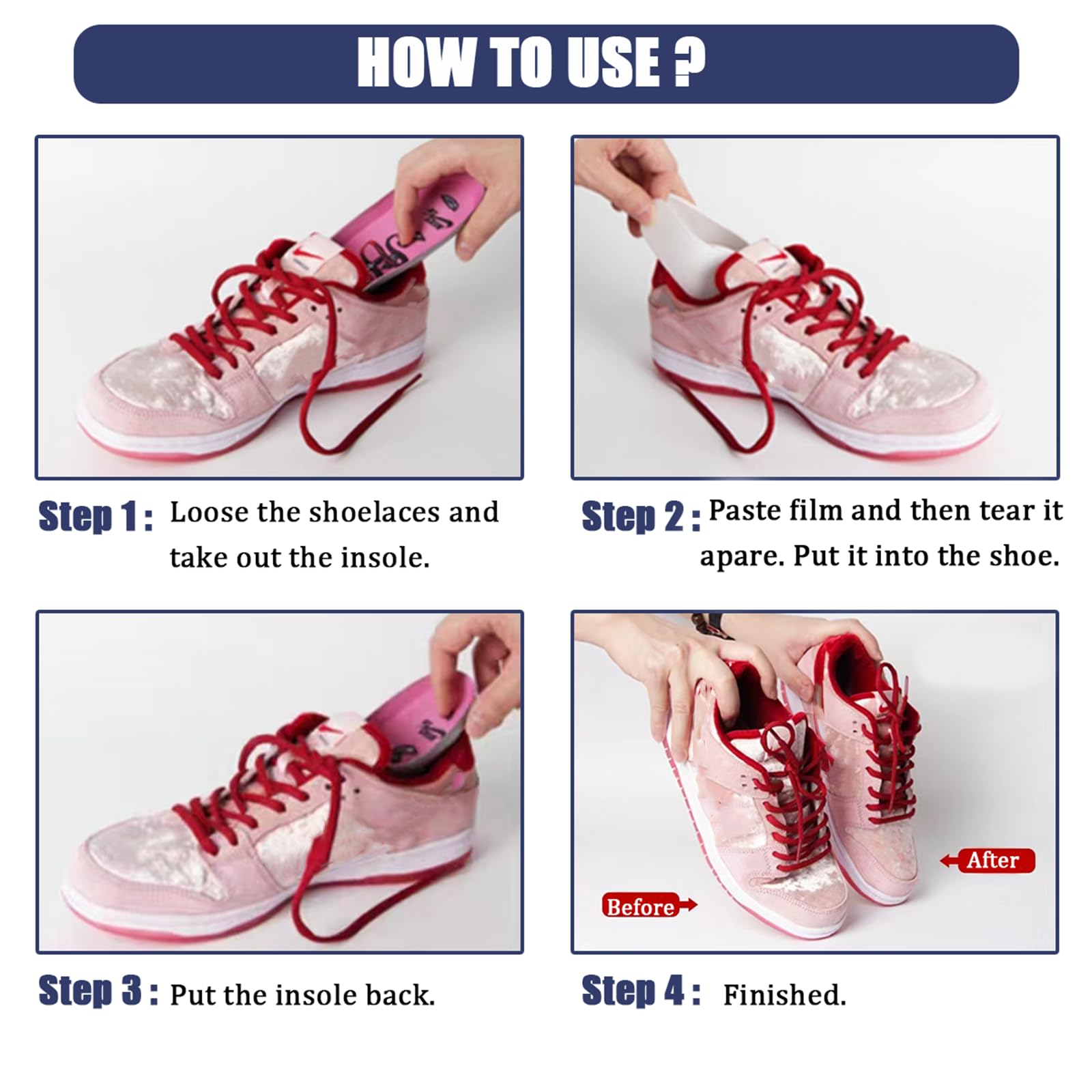 4 Pares Escudo de Zapatos, Protector Contra Las Arrugas De Las Zapatos, Protectores para Zapatillas de Deporte, Antiarrugas Zapatos, Prevención de arrugas en la puntera，EU40-46 (hombres)