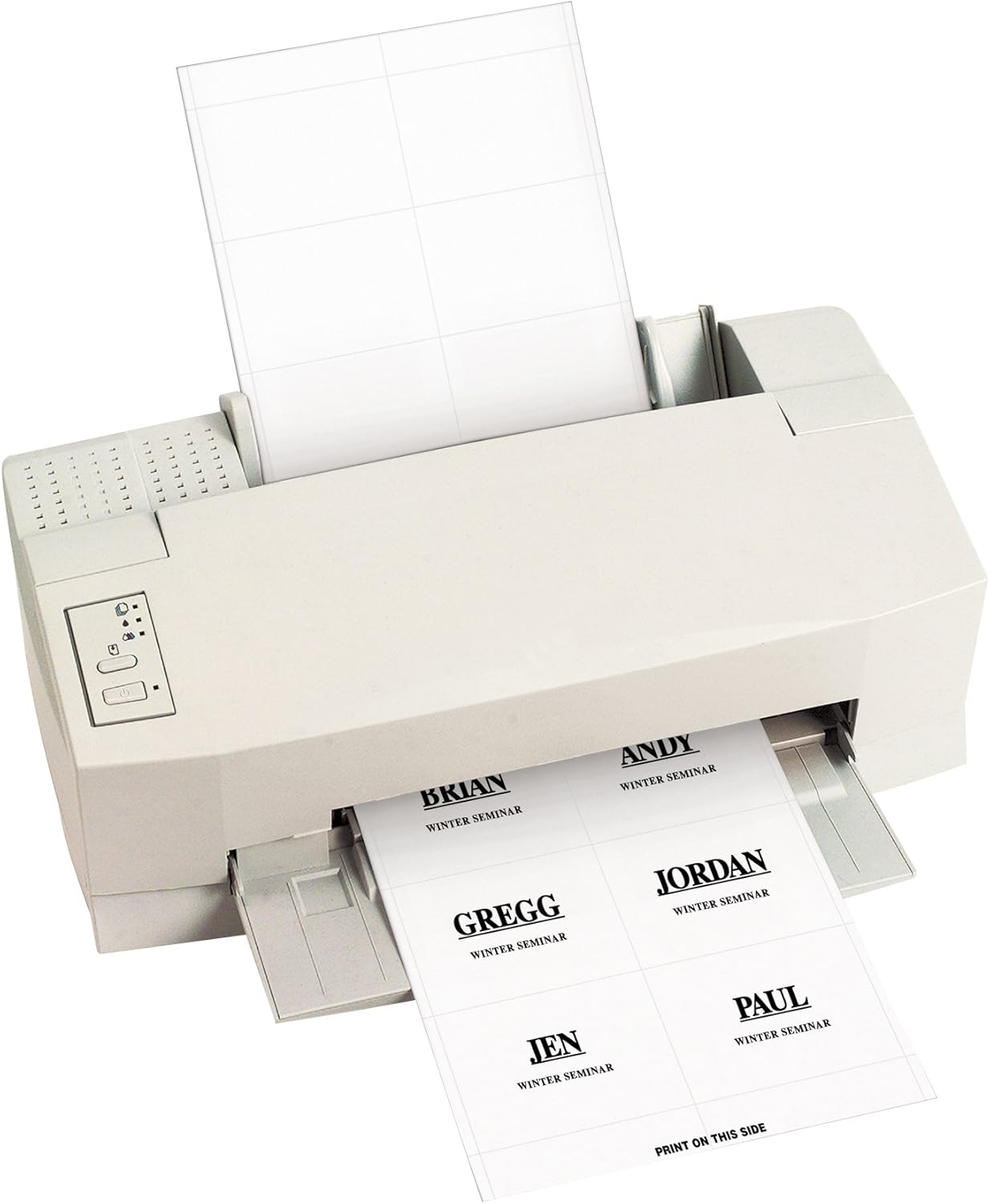 C-Line Replacement Inkjet/Laser Printer White Badge Inserts, 3 x 4 Inches, 6 Sheet, 5 Packs with 10 Sheets per Pack, 300 Inserts Total (92443-5)