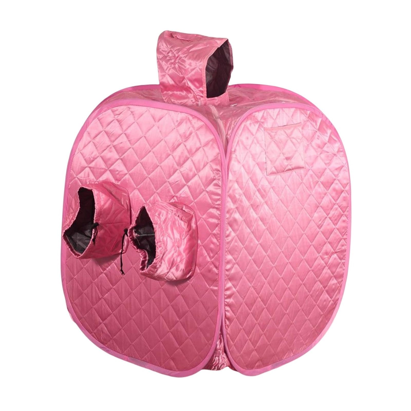 Przenośny namiot do sauny osobistej, składany parowej SPA, szybkie nagrzewanie podwójny zamek błyskawiczny na całe ciało ciepłe mini narzędzia(Pink)