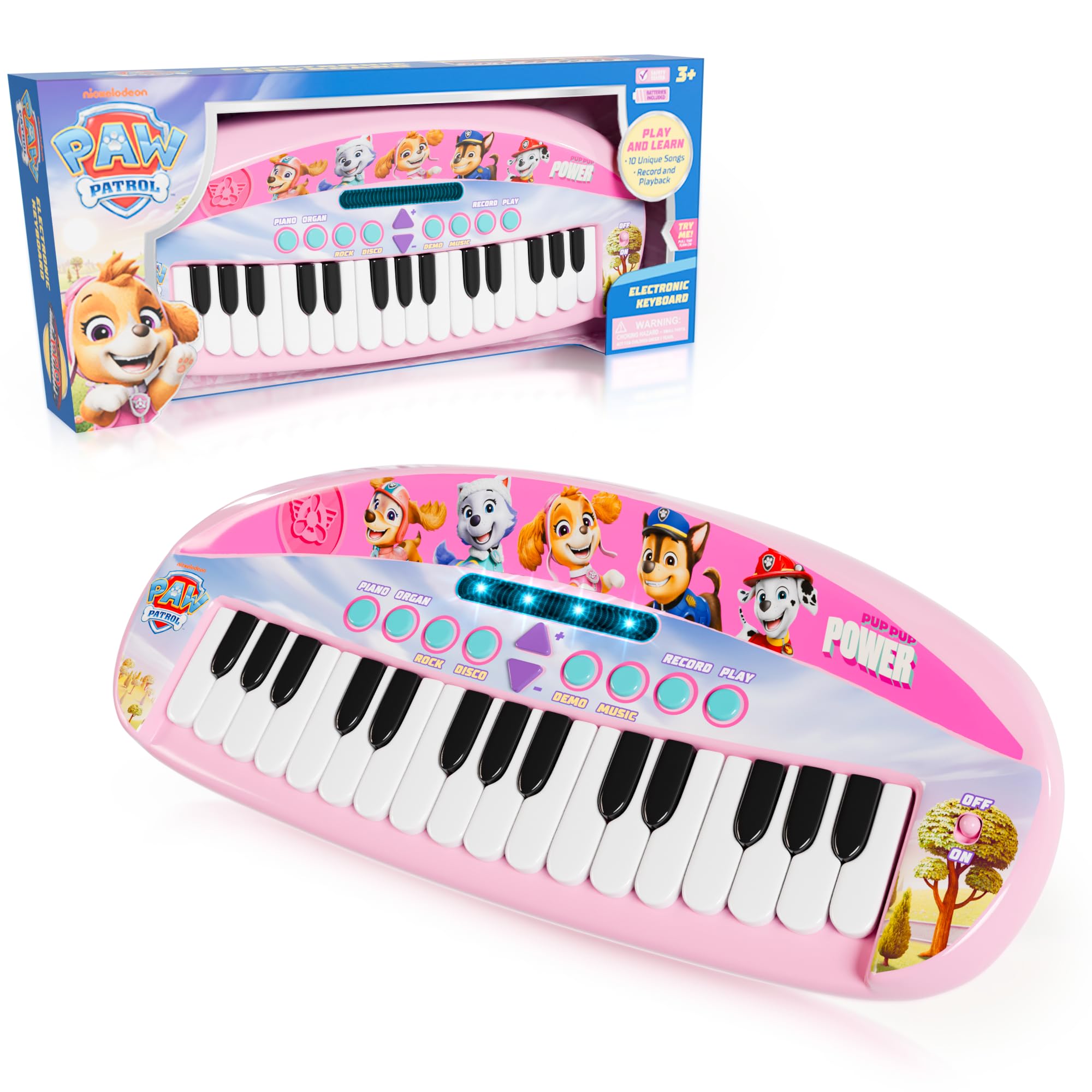 Lollipop - Paw Patrol Girls Electronic Keyboard – Toddler Piano for Girls, Fun Keyboard Toy, Paw Patrol Songs & Sounds, Educational Piano for Kids