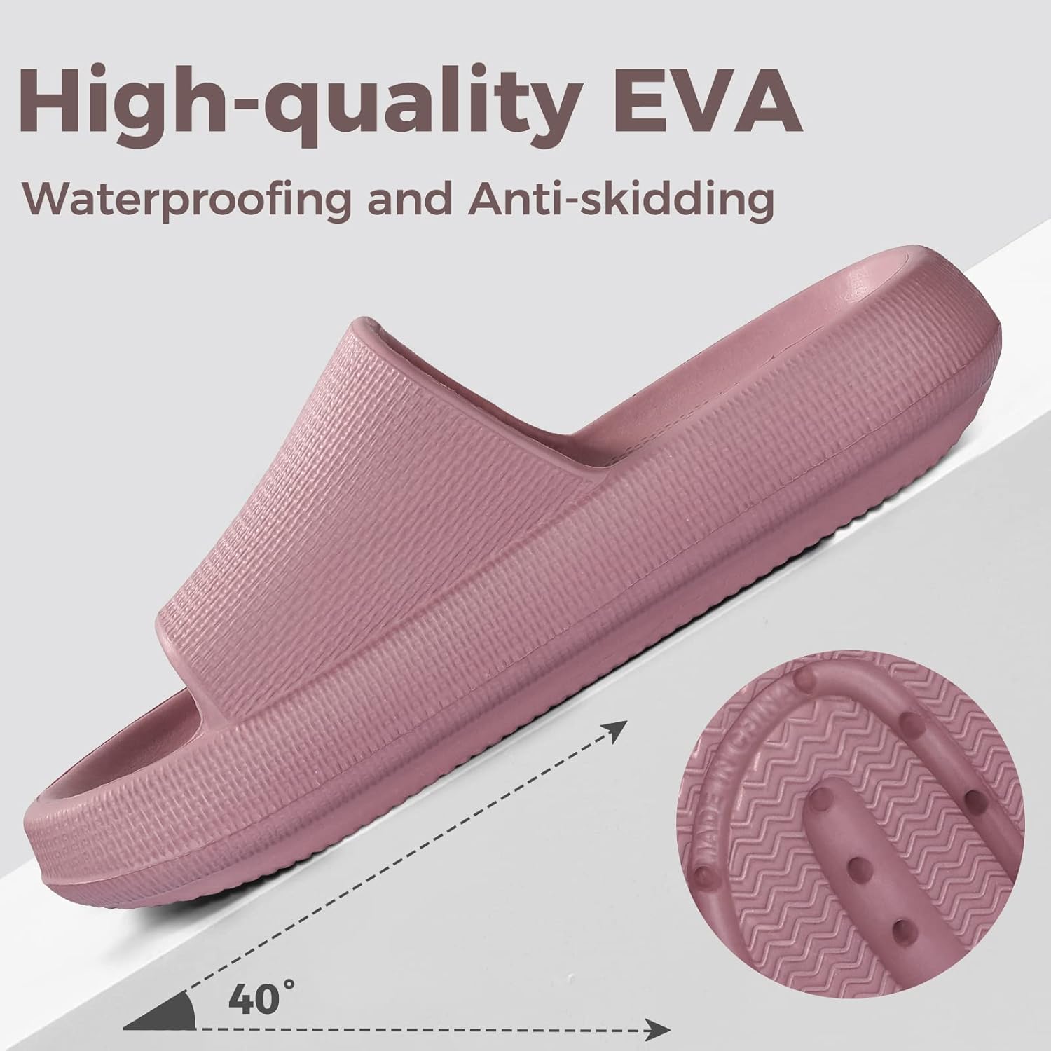 Leevar Cloud Slides for Women and Men - Soft, Comfy, Relax Cloud Slippers, Thick Sole, Non-slip Slides for Men, Easy to Clean, Shower, Swimming, Beach, Indoor and Outdoor Slides for Men - Image 7