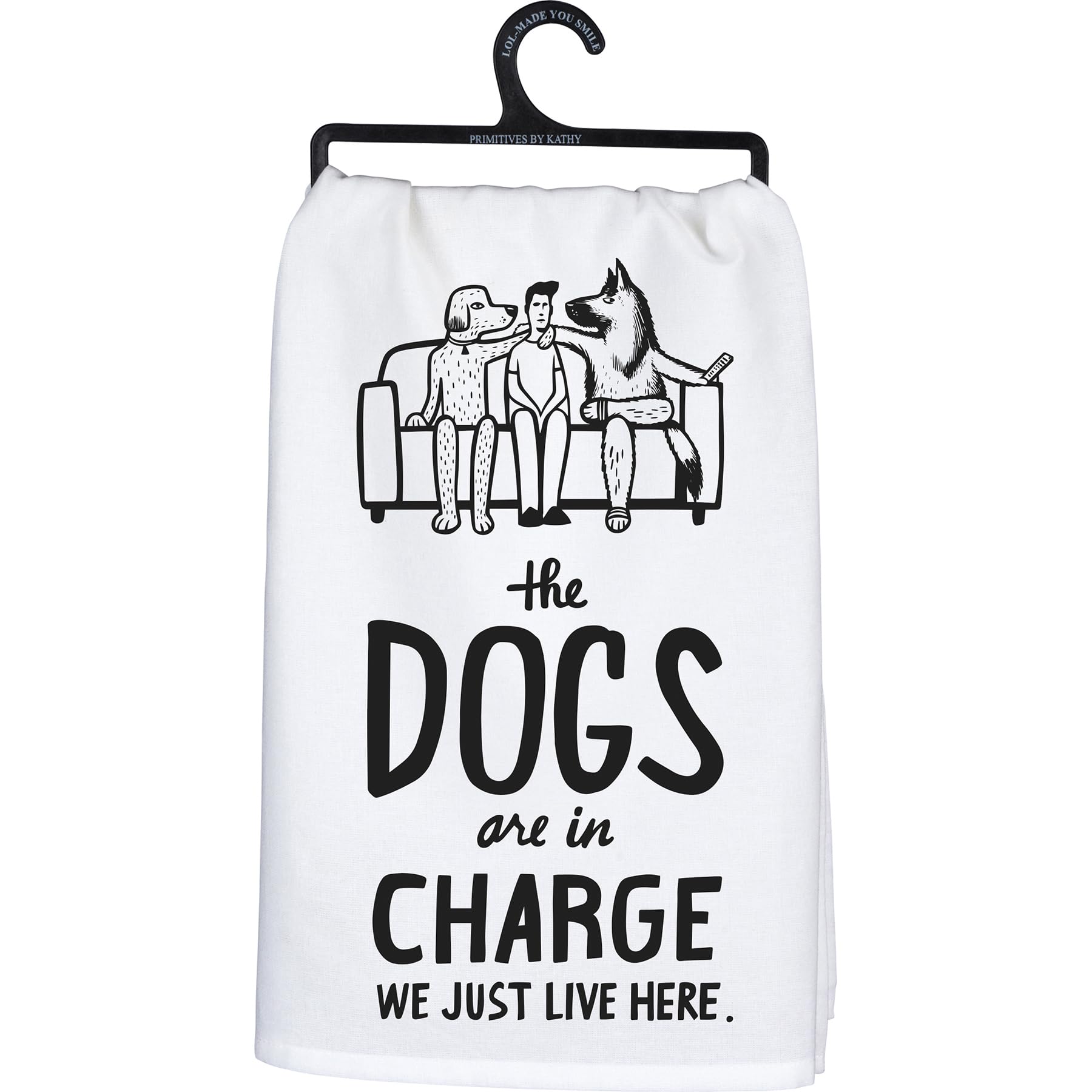 Toalla de cocina de tela decorativa Primitives diseño de perros y mascotas