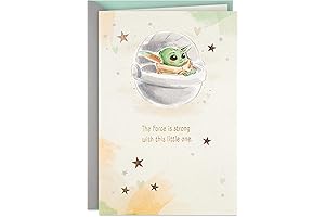 Hallmark Star Wars Baby Yoda Baby Shower Card